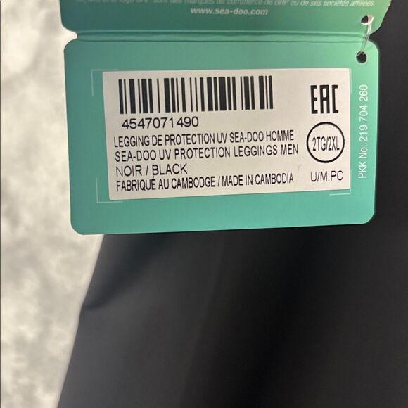 NWT New Seadoo Black BRP Watersports Men’s UV Protection Leggings Size 2XL - Picture 6 of 8